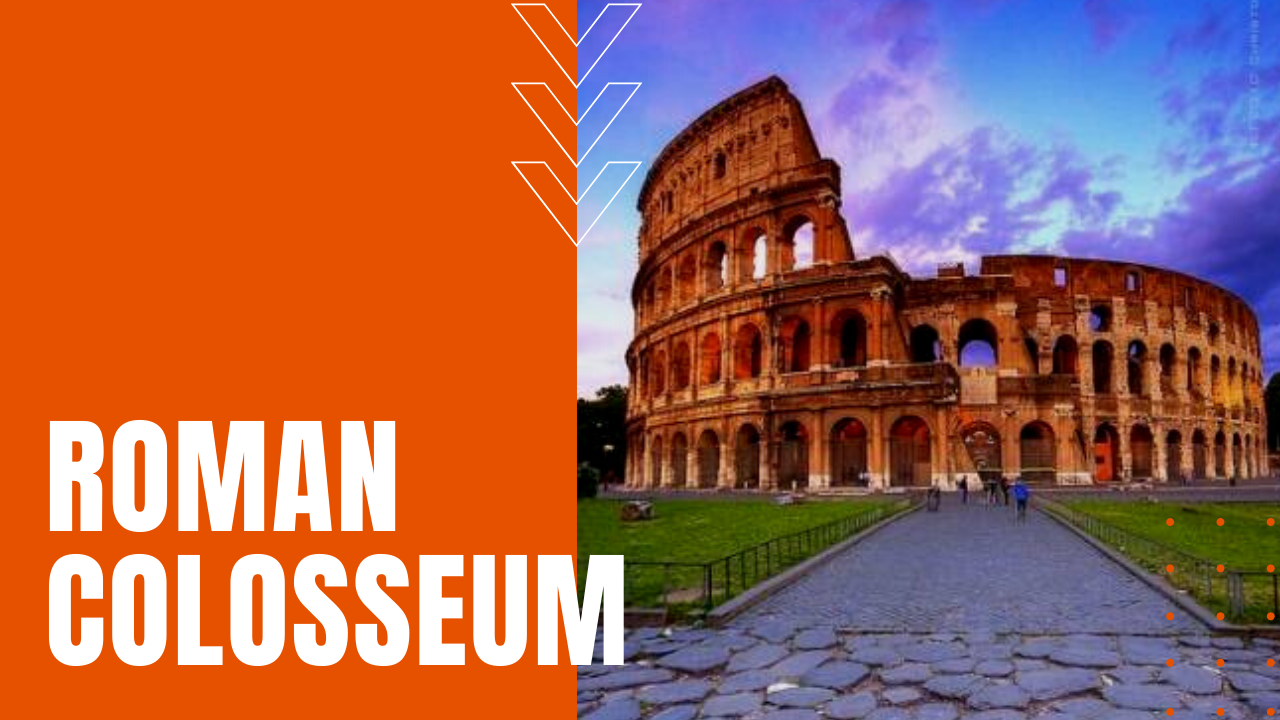 Doric order and corinthian columns of the Roman Colosseum in Italy
