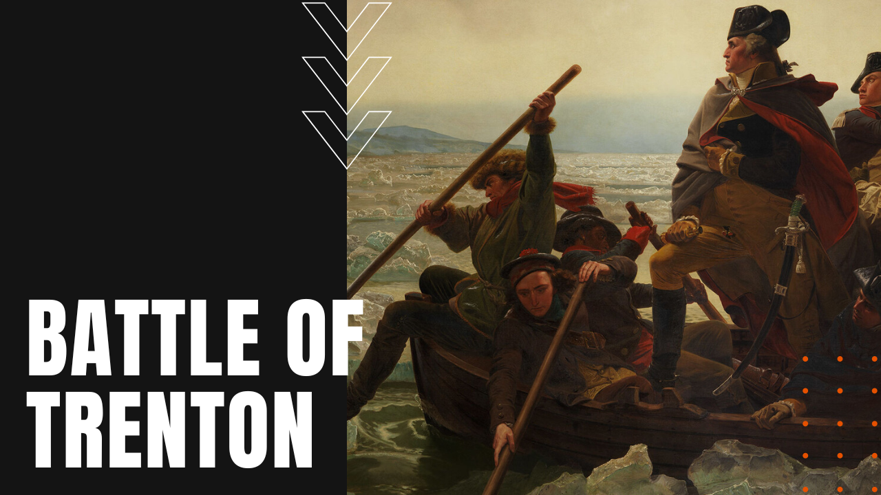 General George Washington crossing the Delaware River before Battle of Trenton
