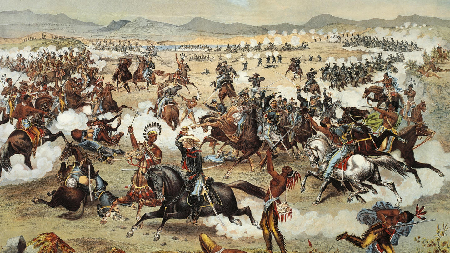 Battle of little bighorn artist depiction