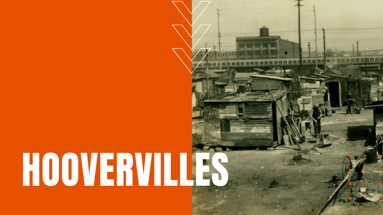 Hooverville shanty towns of the great depression