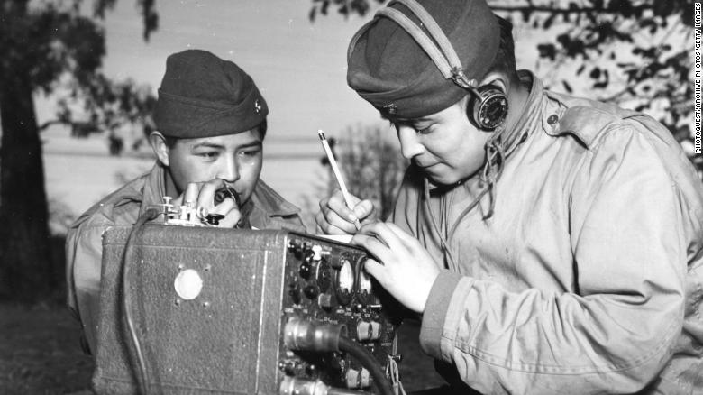 navajo code talkers of WWII deciphering a battlefield communication
