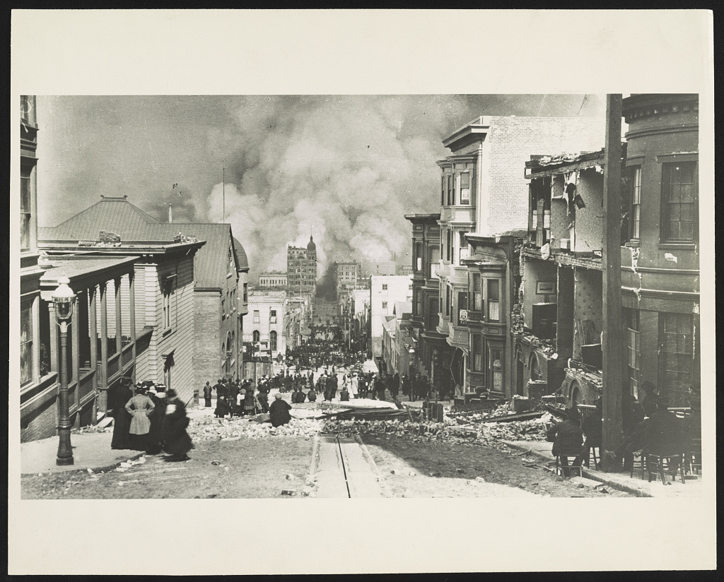 san francisco's 1906 earthquake rubble and fires engulf bay area city