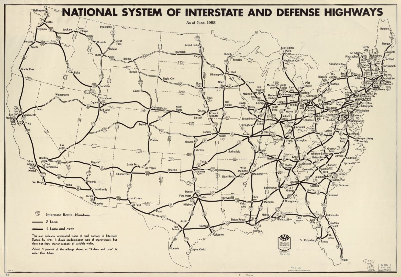 National Interstate And Defense Highways Act Of 1956 Daily Dose   Map Interstate 1568x1082 