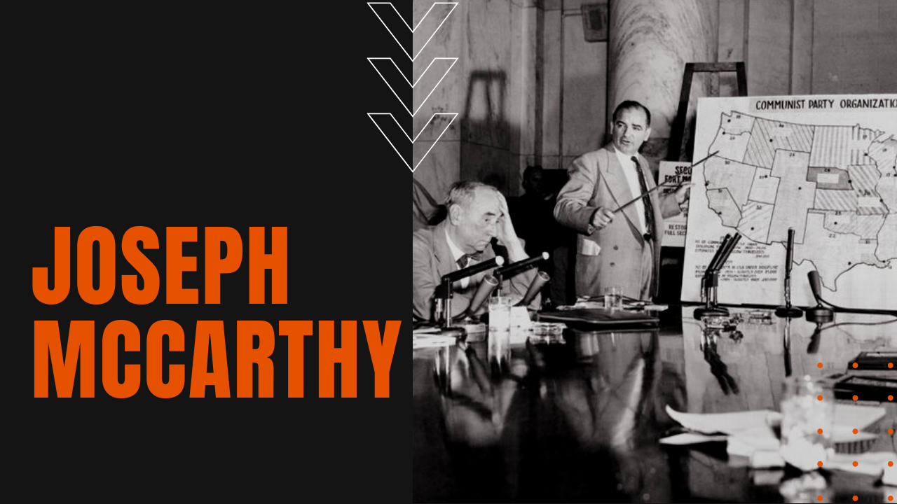 joseph mccarthy no decency army hearings with map of communist involvement