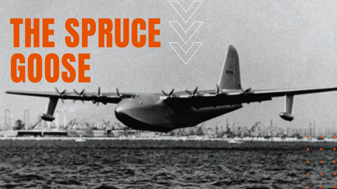 the maiden flight of the spruce goose with Howard Hughes as pilot