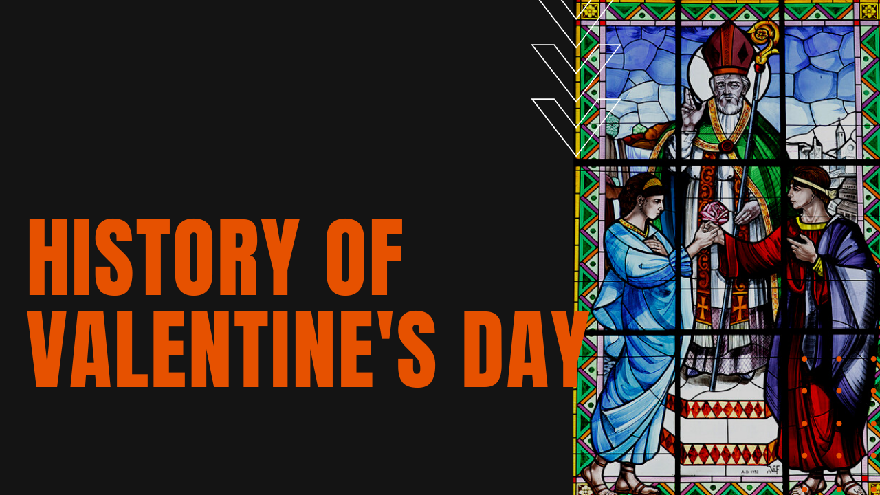 st valentine secretly marries young lovers stained glass