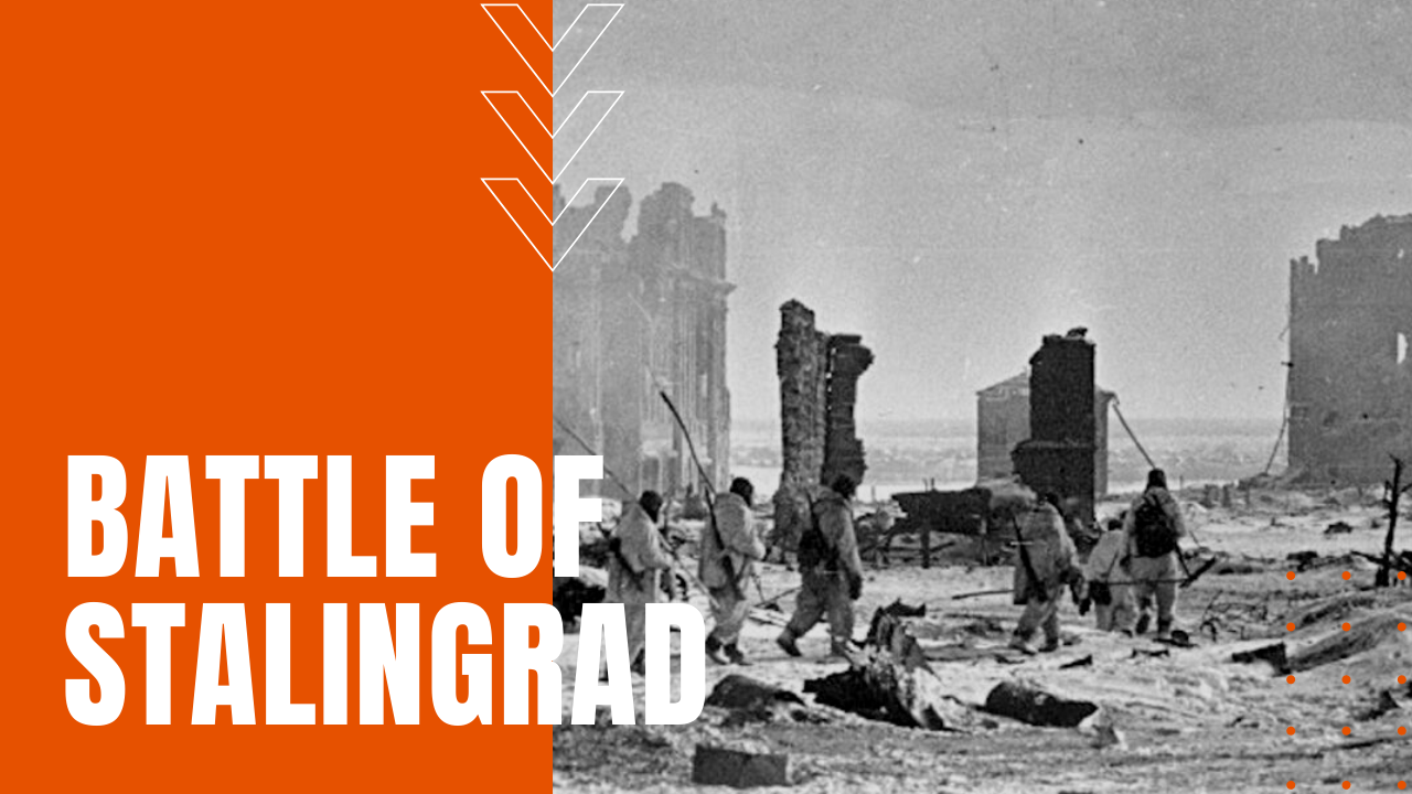 war torn Stalingrad in winter weather during battle of stalingrad