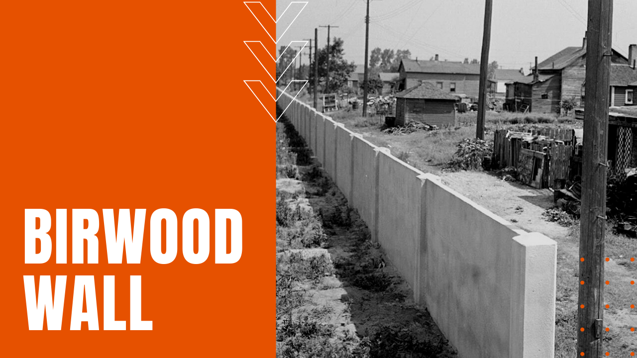Detroit's birwood wall physically segregating two communities