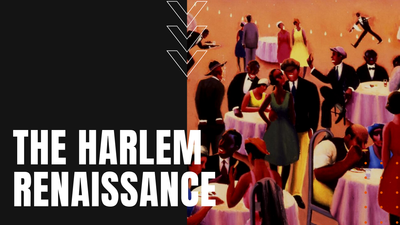 illustration of the Harlem renaissance music, art, and night life