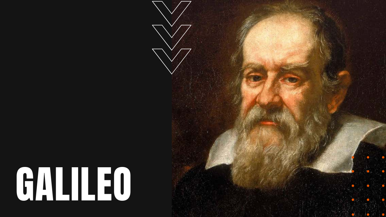 headshot of Galileo Galilei with his first name overlayed