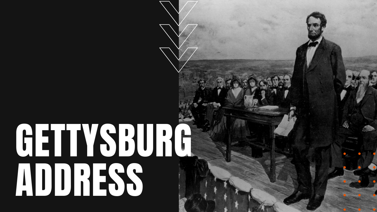 Lincoln delivers the Gettysburg Address in two minutes