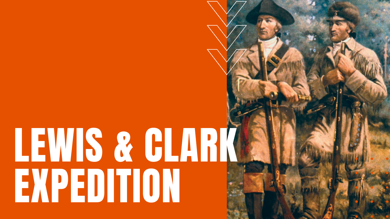 Painting of Meriwether Lewis and William Clark on their expedition