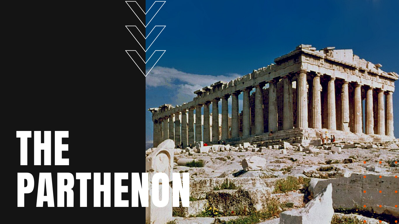 Parthenon built atop the acropolis as it stands today