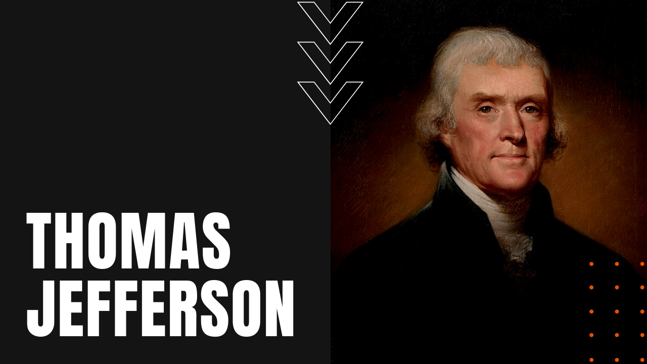 Portrait of Thomas Jefferson with text overlay
