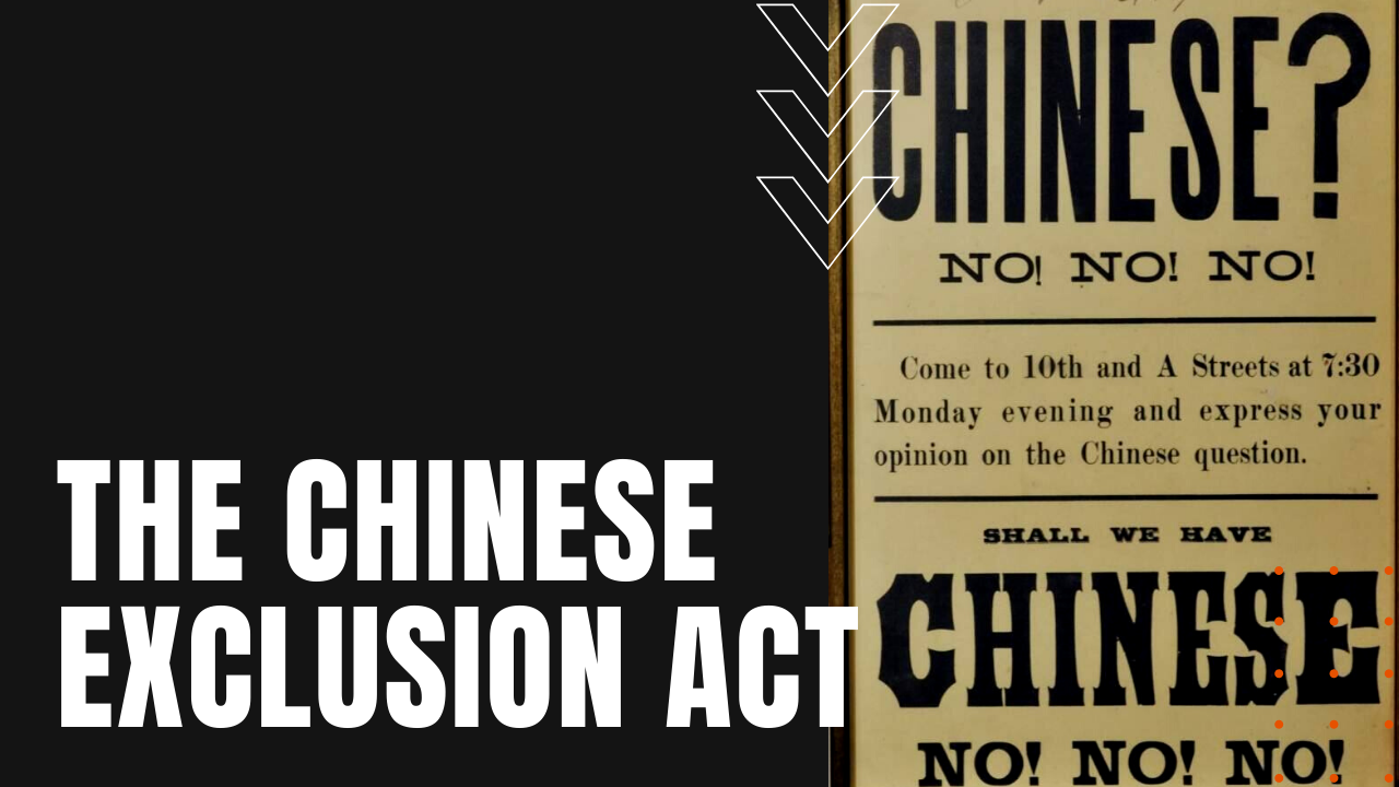 Poster advocating for Chinese exclusion act of 1882