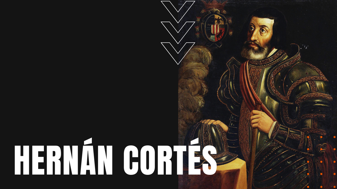 portrait painting of Hernan Cortes the conquistador
