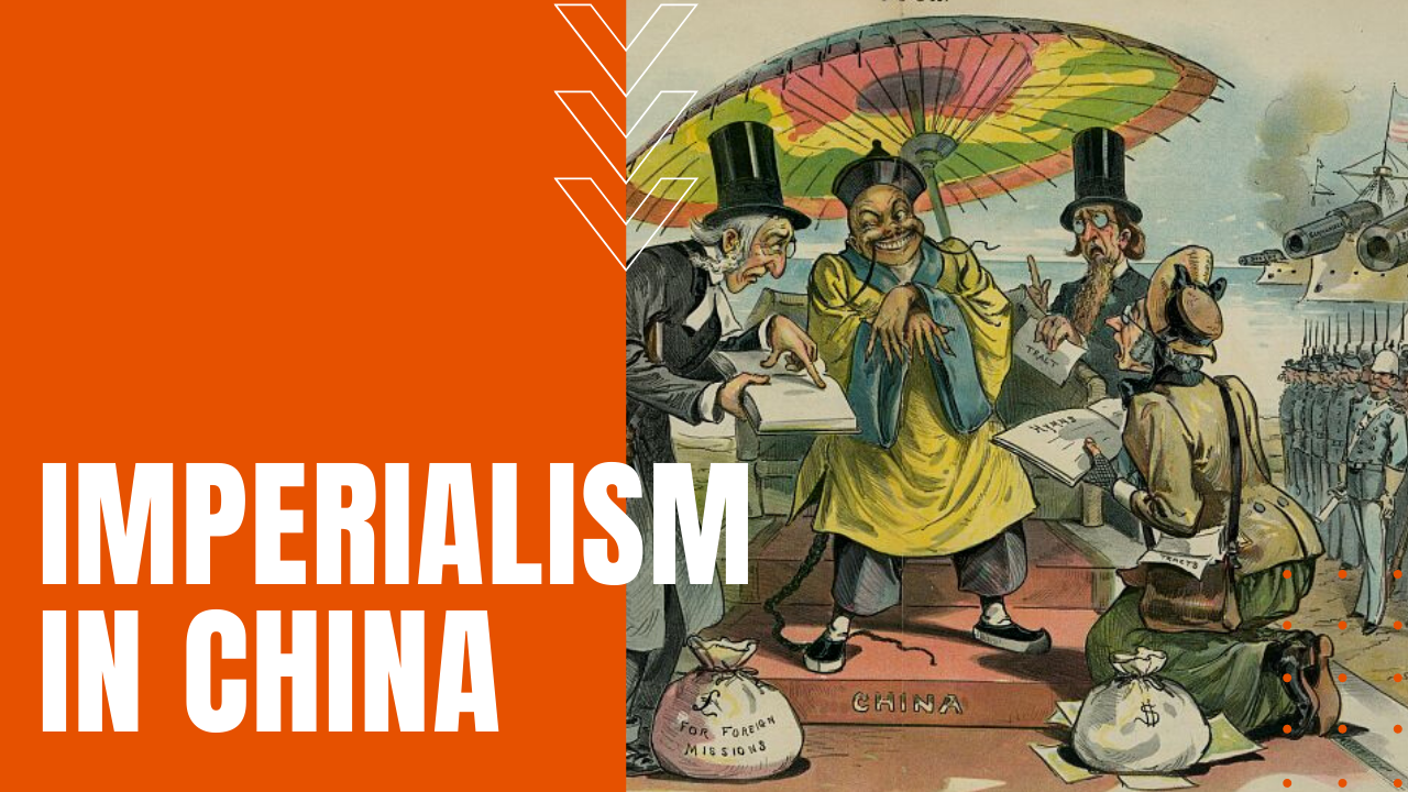 Imperialism in China political cartoon