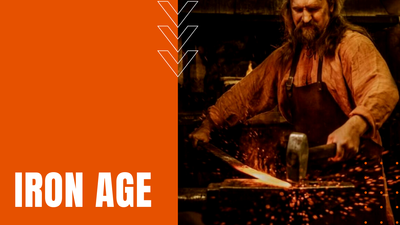 early iron blacksmith forging iron and carbon into steel