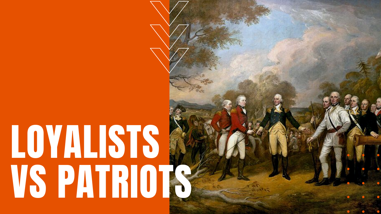 battlefield surrender of British loyalists to American patriots