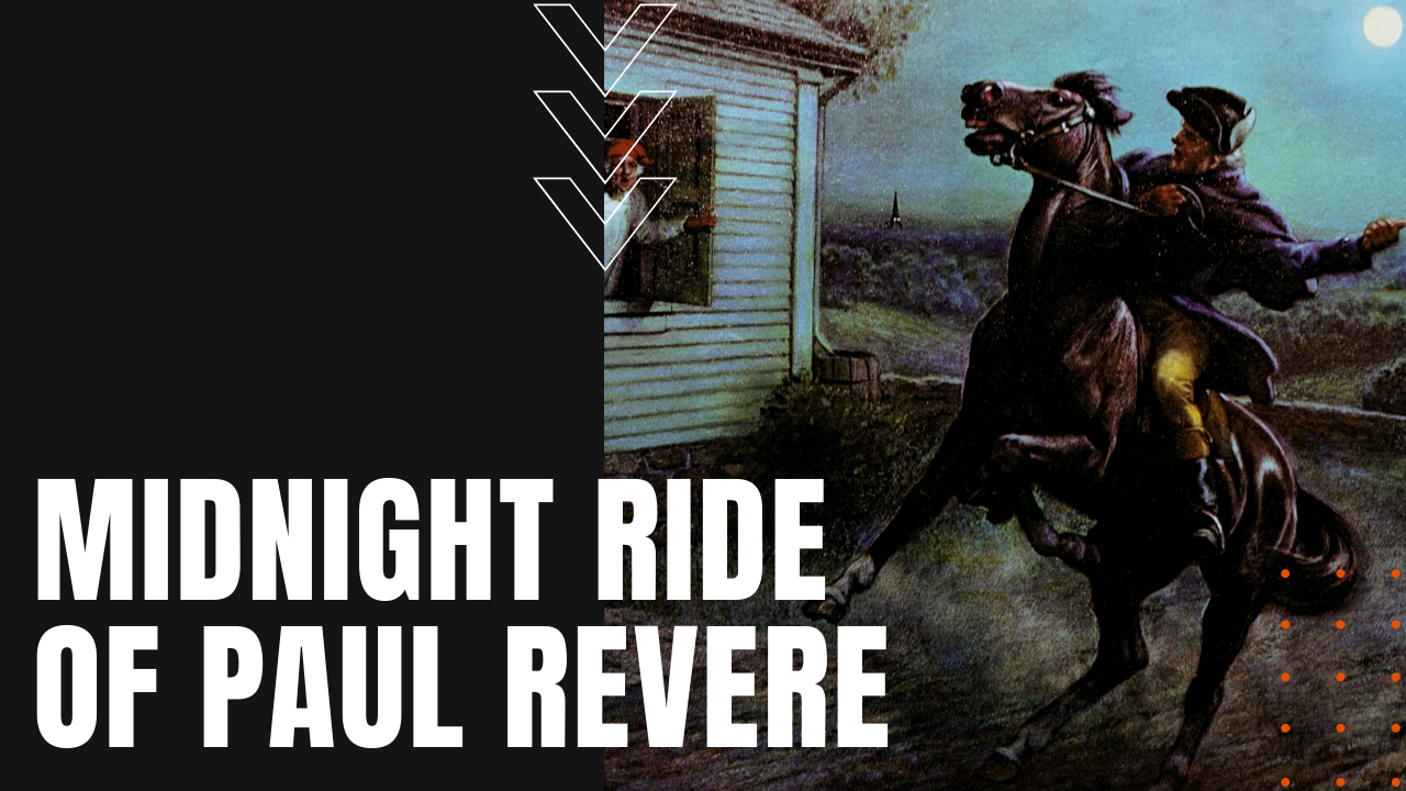 paul revere alerts patriot on his midnight ride before battle of lexington and concord