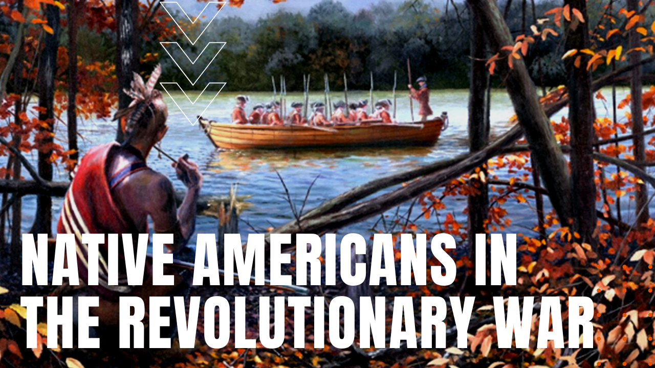 native american looks as British forces invade during revolutionary war