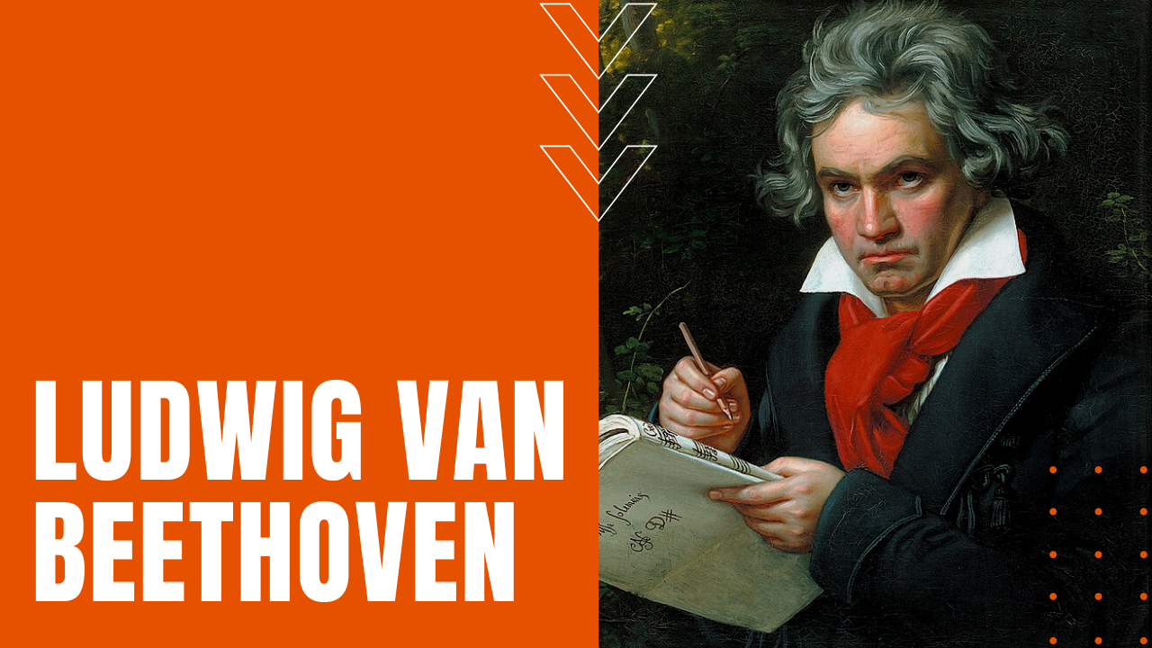 Ludwig van Beethoven composing in his head facing deafness