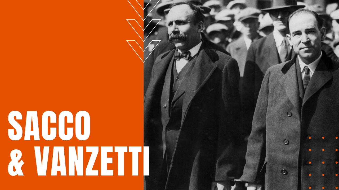 Sacco and Vanzetti being escorted to a court hearing