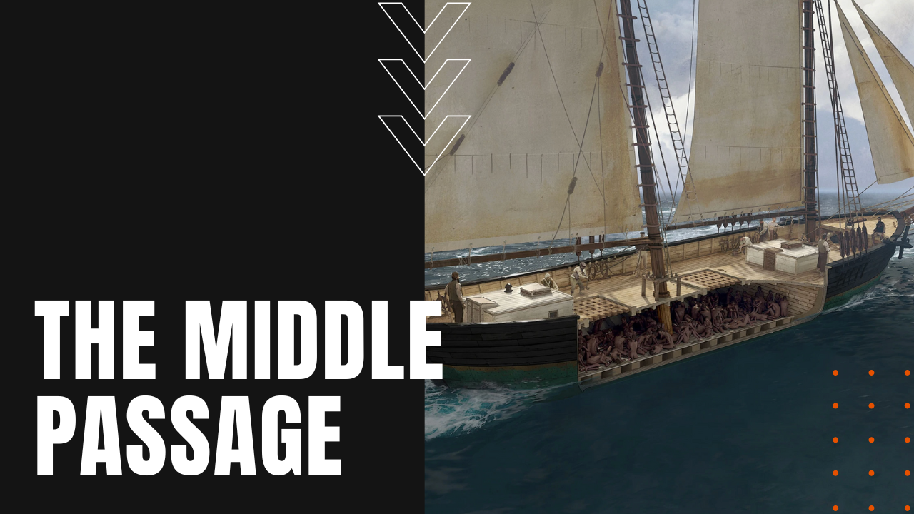 African slave ship journey known as the Middle Passage