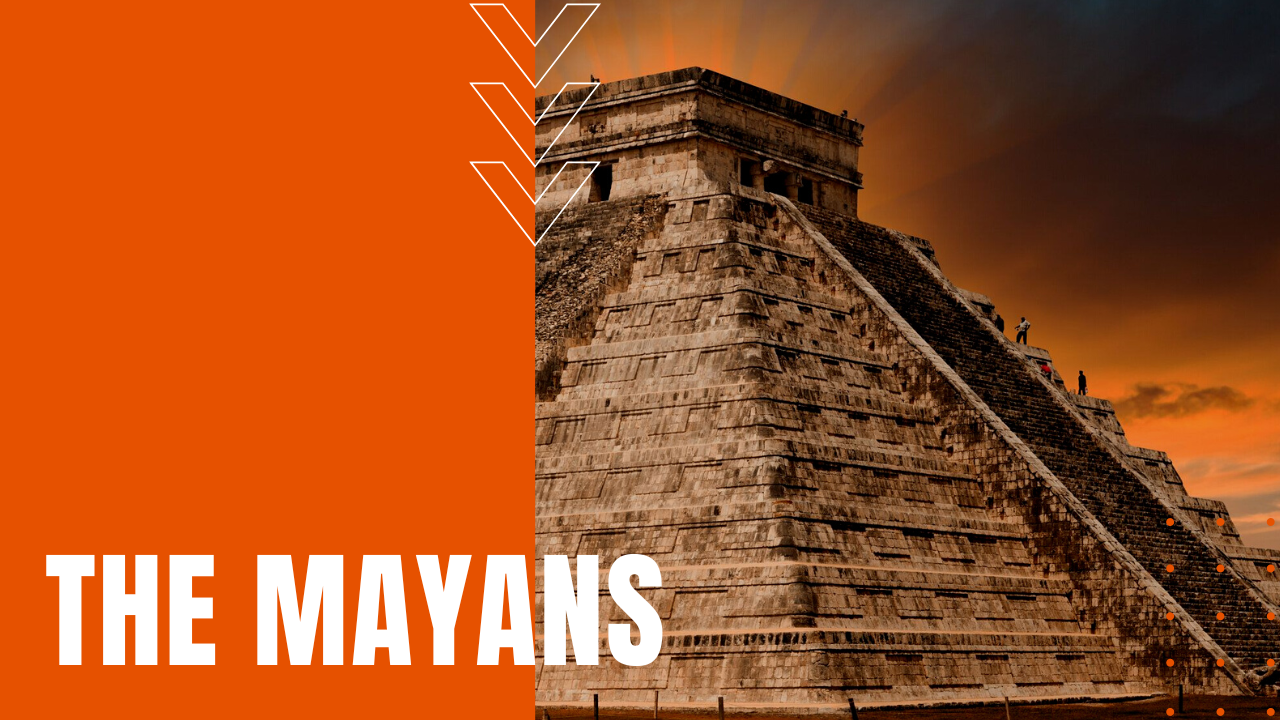 The mayans with a pyramid temple built during their civilization period.