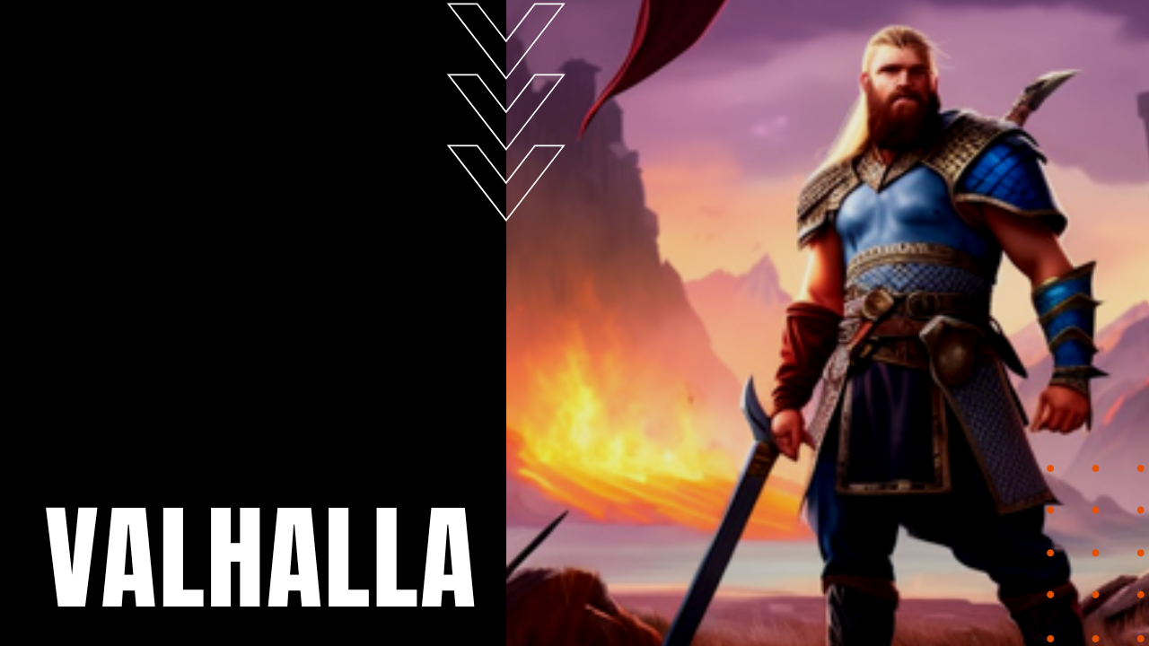 Viking standing in valhalla