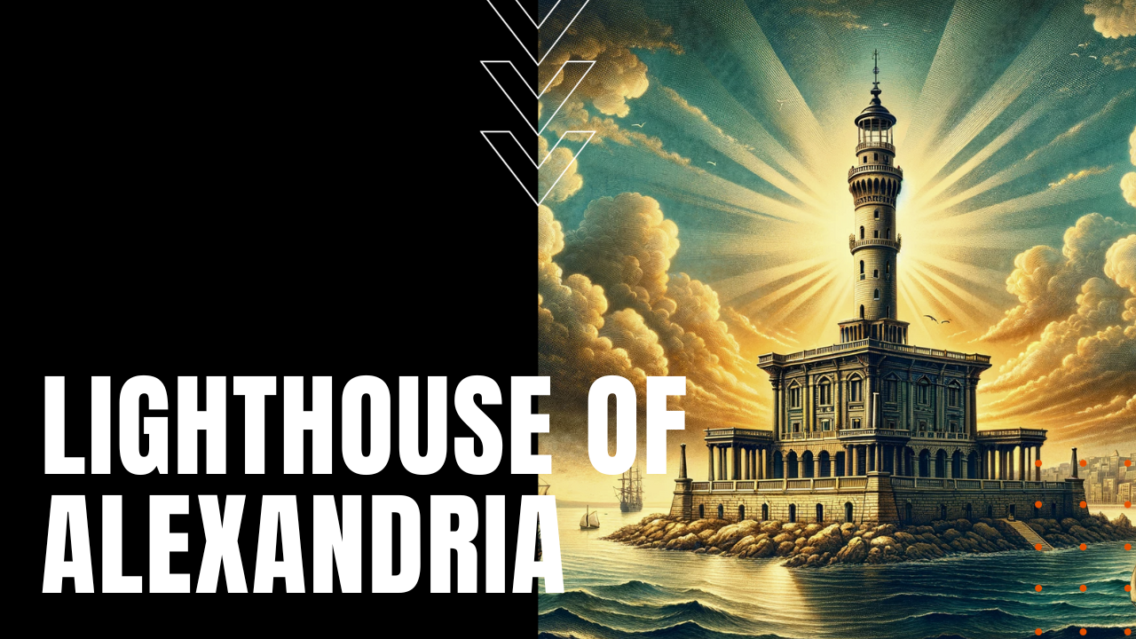 artist's rendering of the Lighthouse of Alexandria built by Alexander the Great