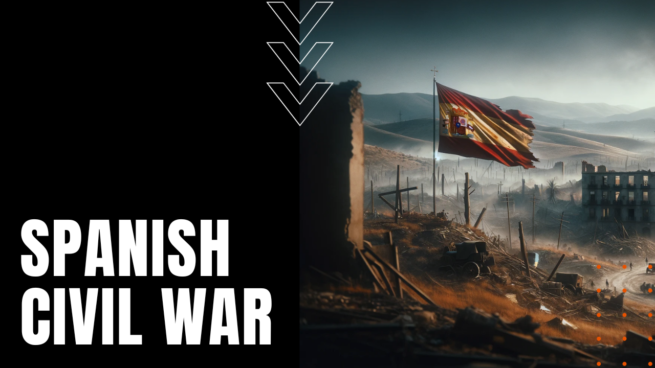Spainish civil war flag flying
