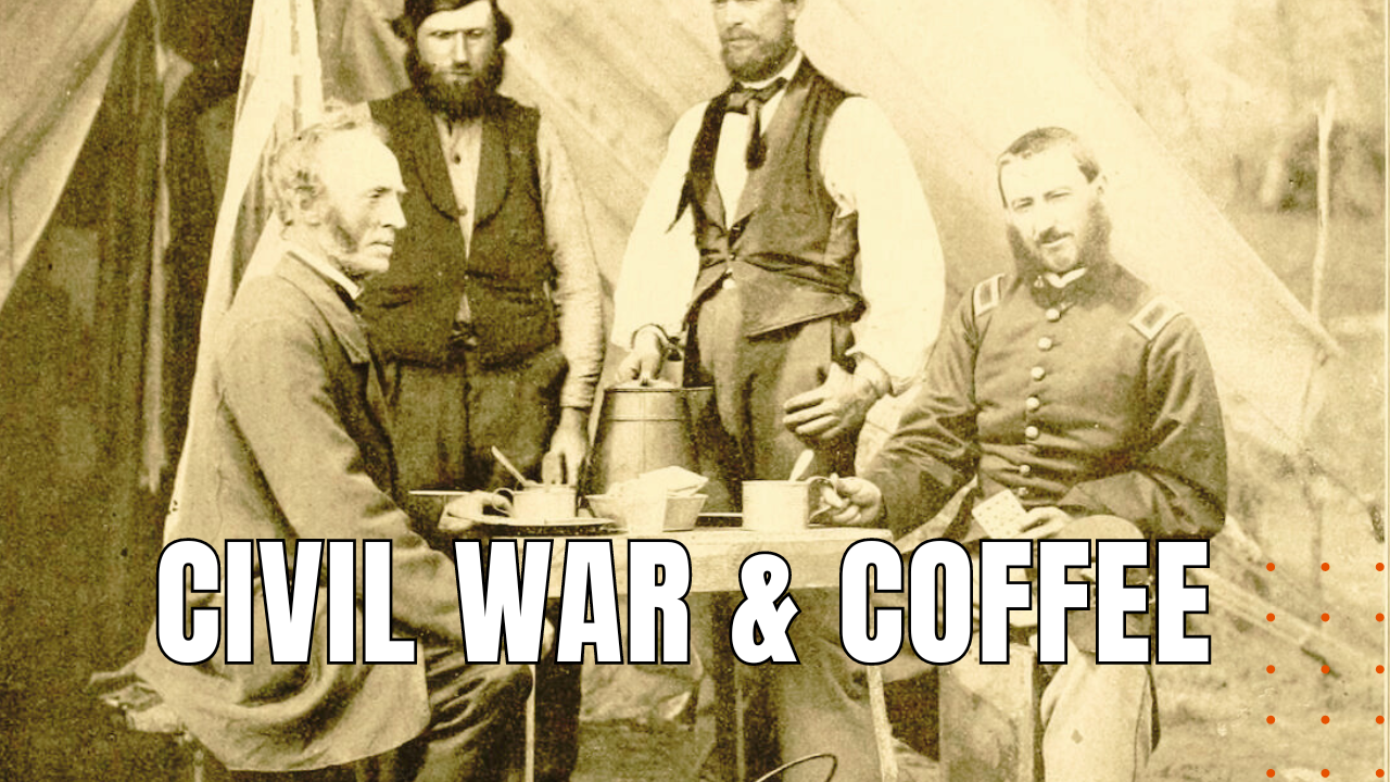 Civil war camp enjoys coffee